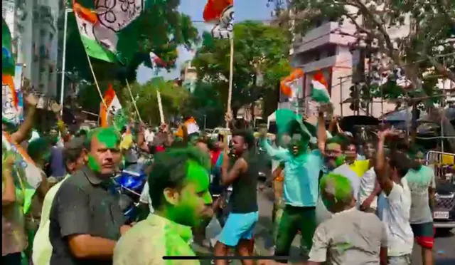 তৃণমূল কংগ্রেসের কর্মীদের উল্লাস