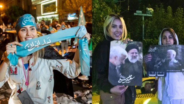 حضور زنان حامی دو نامزد در خیابان