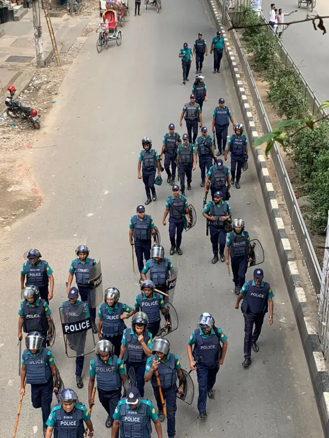 পল্টনে সহিংসতার পর পুলিশ