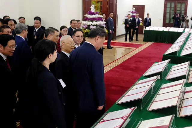 Ông Trọng tiếp ông Tập Cận Bình, Chủ tịch Trung Quốc, năm 2023 tại Hà Nội
