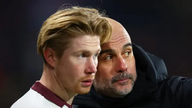 Kevin de Bruyne na Pep Guardiola