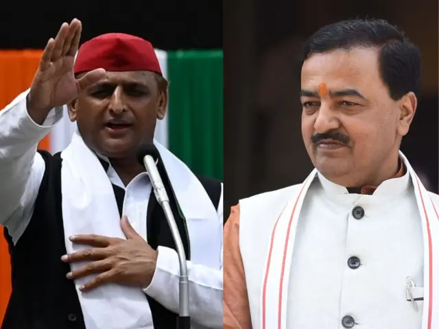 अखिलेश यादव और केशव प्रसाद मौर्य