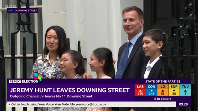 財相亨特一家步出唐寧街11號