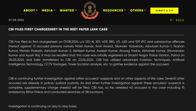 सीबीआई चार्जशीट