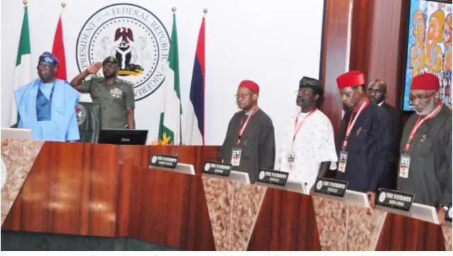 Shugaba Tinubu da tawagar Anyaoku