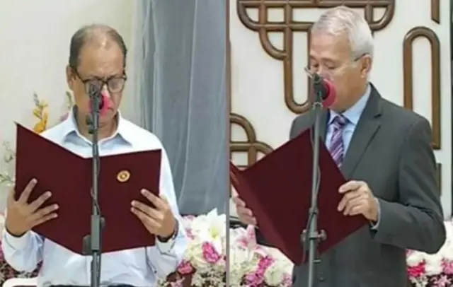 ডা. বিধান রঞ্জন রায় এবং সুপ্রদীপ চাকমা শপথ নিয়েছেন