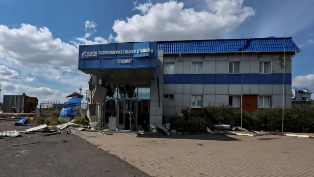 Газоизмерительная станция рядом с Суджей