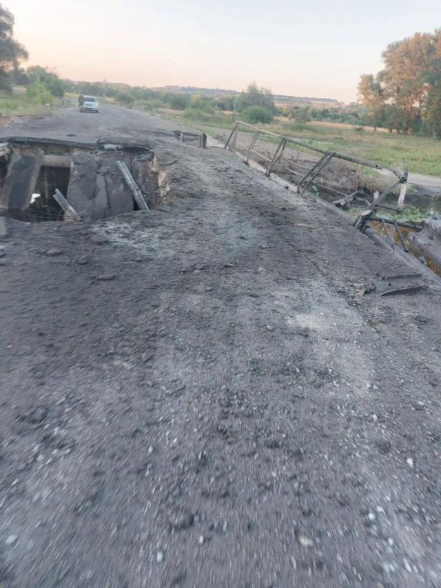 мост через реку Сейм в селе Званное