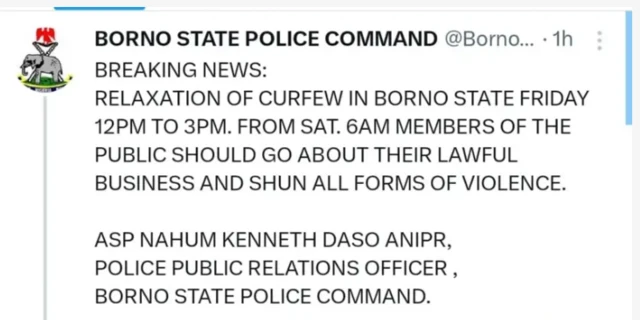 Police statement on X