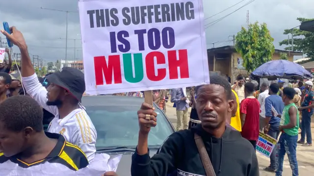 One of di protesters for Lagos
