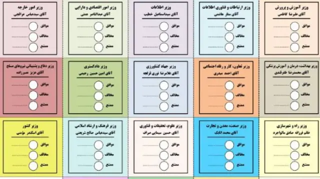 تصویر برگه رای‌گیری