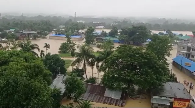পানিতে তলিয়ে গেছে খাগড়াছড়ির অনেক ঘরবাড়ি