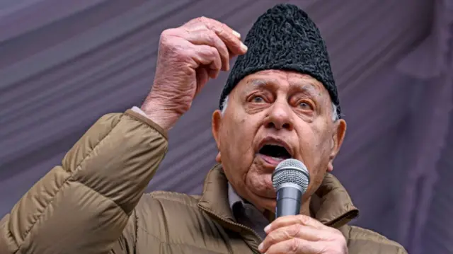 नेशनल कॉन्फ्रेंस के अध्यक्ष फ़ारूक़ अब्दुल्लाह