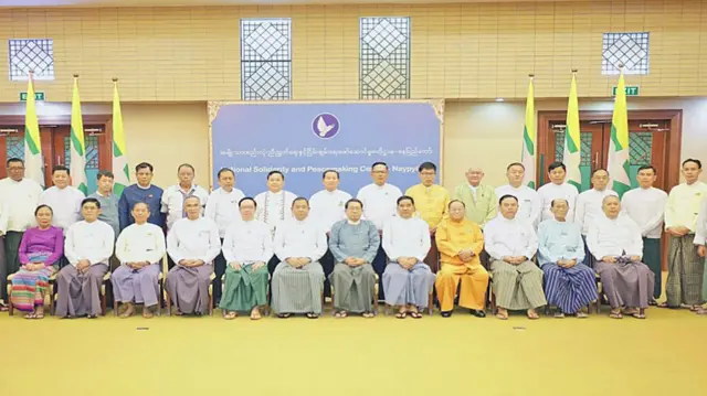 စစ်ကောင်စီ အမျိုးသားစည်းလုံးညီညွတ်ရေးနှင့် ငြိမ်းချမ်းရေးဖော်ဆောင်မှုညှိနှိုင်းရေး ကော်မတီနဲ့ နိုင်ငံရေးပါတီခေါင်းဆောင်များ