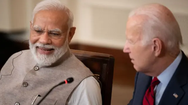 भारतीय प्रधानमंत्री नरेंद्र मोदी और अमेरिकी राष्ट्रपति जो बाइडन