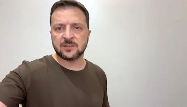 Скриншот из вечернего видеообращения Зеленского