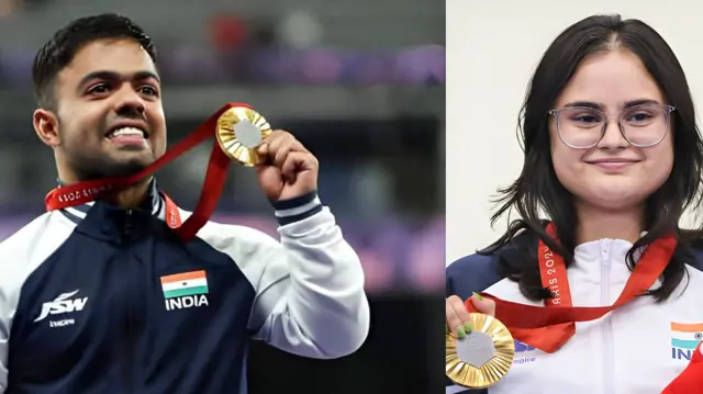 भारतीय पैरा खिलाड़ी नवदीप सिंह और अवनि लेखरा