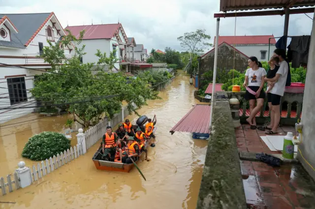 Ngập lụt ở thành phố Thái Nguyên, tỉnh Thái Nguyên ngày 10/9