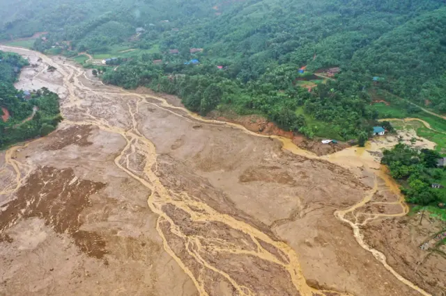 Khu vực xảy ra lũ quét tại Làng Nủ