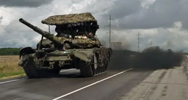 Российская военная техника в районе Суджи, архивное фото