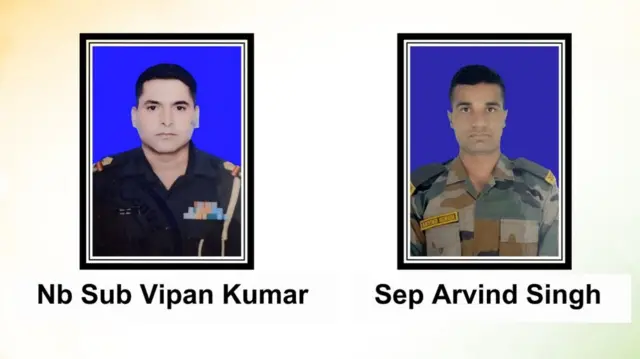शहीद नायब सूबेदार विपन कुमार और सिपाही अरविंद सिंह