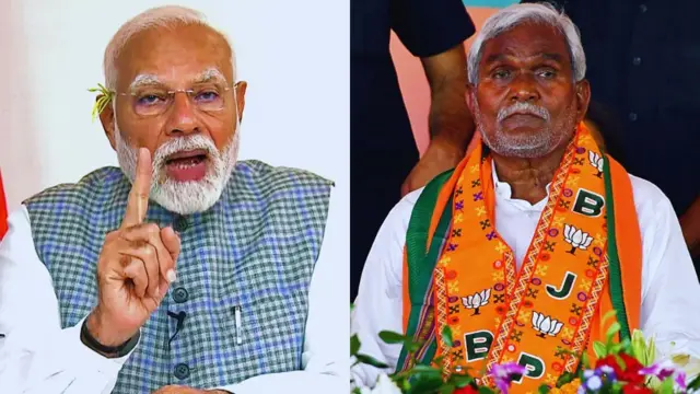 प्रधानमंत्री नरेंद्र मोदी और चंपाई सोरेन