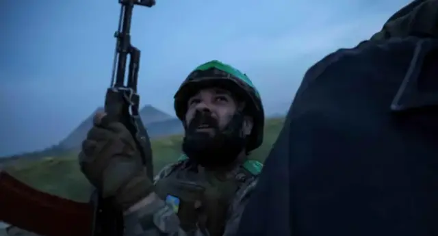 Боец ВСУ на фронте возле Покровска