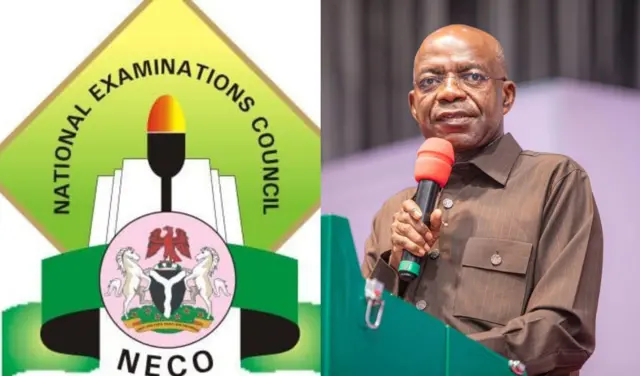 Njirmara ụlọọrụ NECO na Gọvanọ Abia Steeti bụ Alex Otti