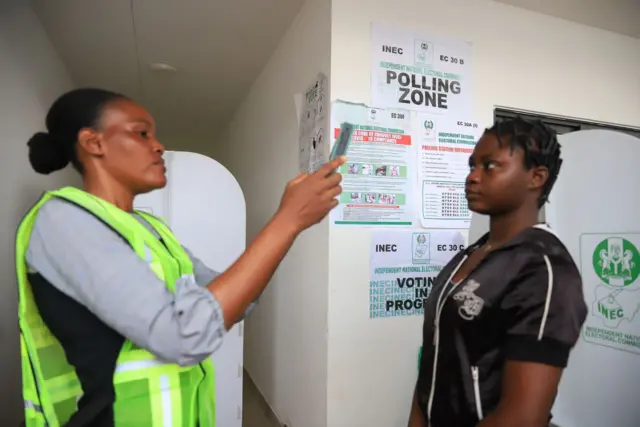 Electoral officer dey capture Nancy., first time voter face