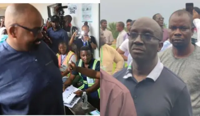 Aworan Olumide Akpata ati Monday Okpebhole