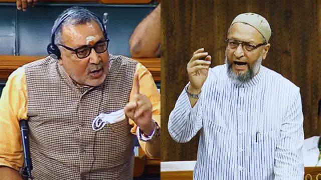 गिरिराज सिंह और असदुद्दीन ओवैसी