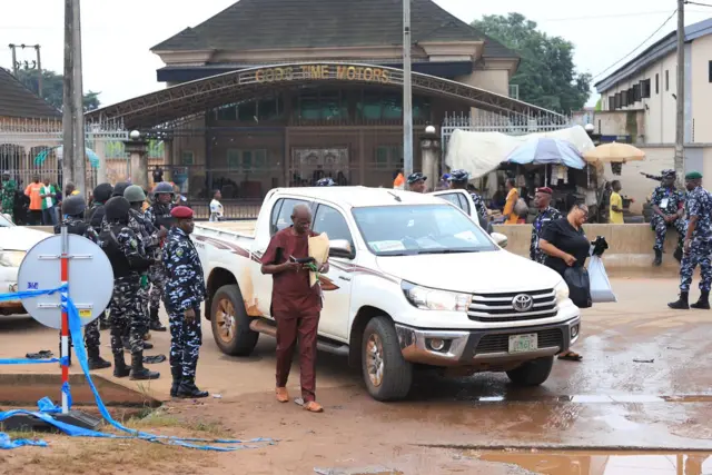 Police mount for Edo state for di ongoing gubernatorial election