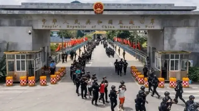 တရုတ်နိုင်ငံဘက် ပြန်လွှဲပေးခဲ့တဲ့ အွန်လိုင်းငွေလိမ်ဂိုဏ်း(ကျားဖြန့်)လုပ်ကိုင်သူတွေ