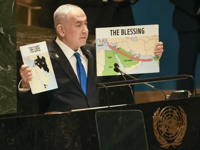 نتنياهو يلقي خطاباً في الأمم المتحدة قبيل اغتيال نصر الله