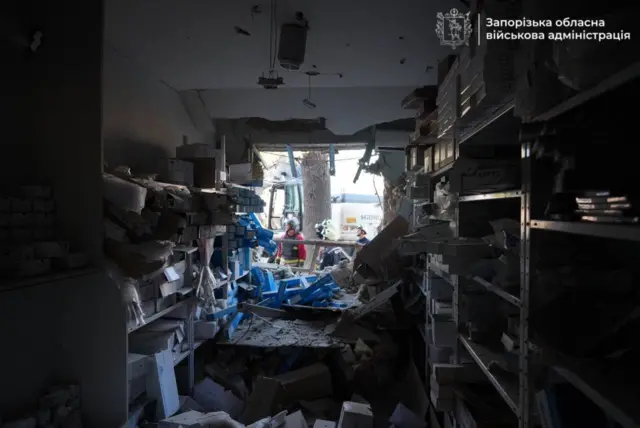 Последствия ударов по Запорожью