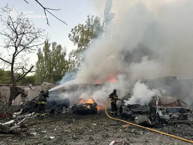 Последствия ударов по Запорожью