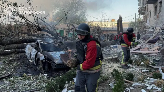 Разрушения в Запорожье