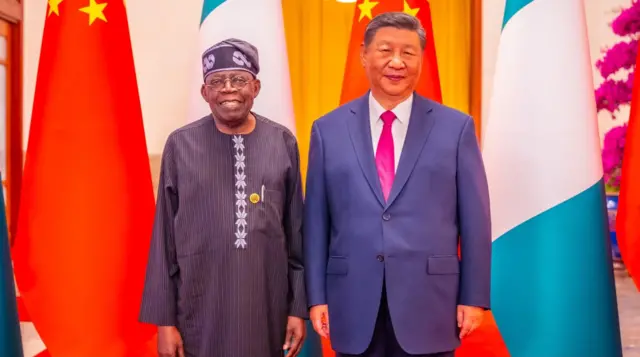 Shugaban Najeriya Bola Tinubu tare da shugaban China Xi Jinping