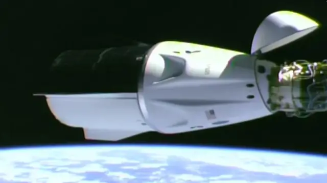 Dragon cha SpaceX pichani baada ya kutia nanga kwenye Kituo cha Kimataifa cha Anga za Juu