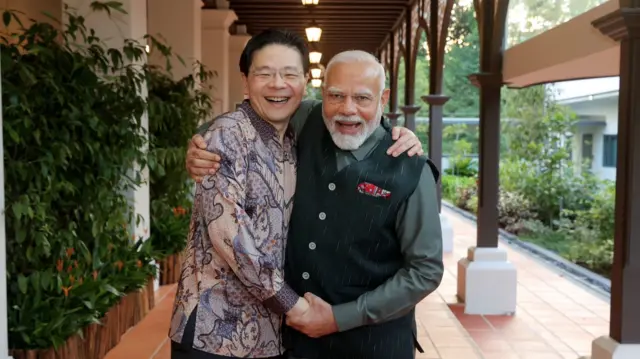 प्रधानमंत्री नरेंद्र मोदी और सिंगापुर के पीएम लॉरेंस वॉन्ग