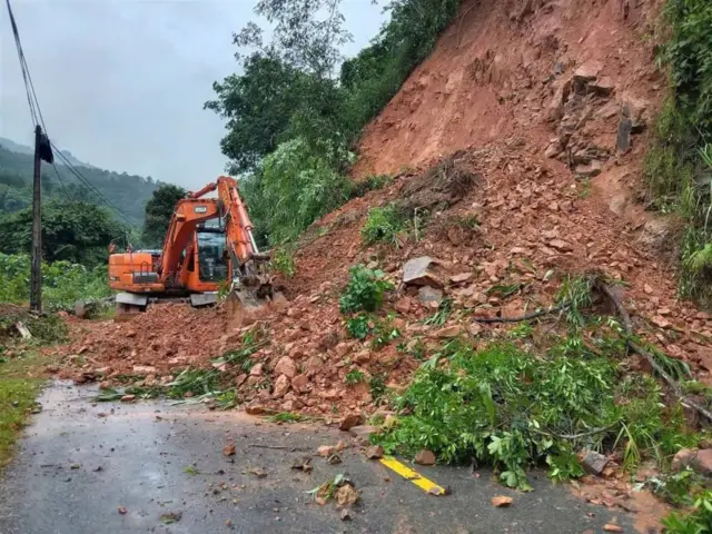 Nhiều nơi tại Cao Bằng sạt lở nghiêm trọng
