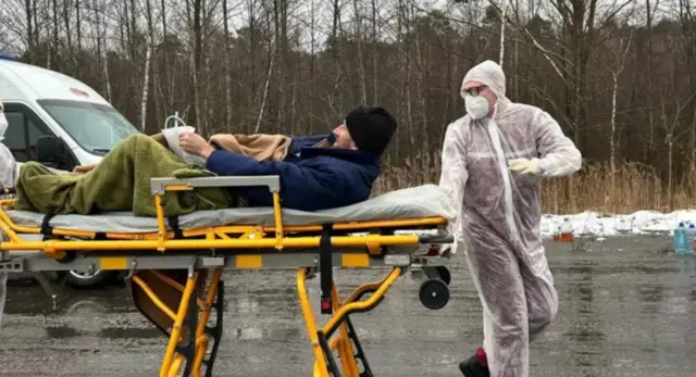 Раненый украинский военный