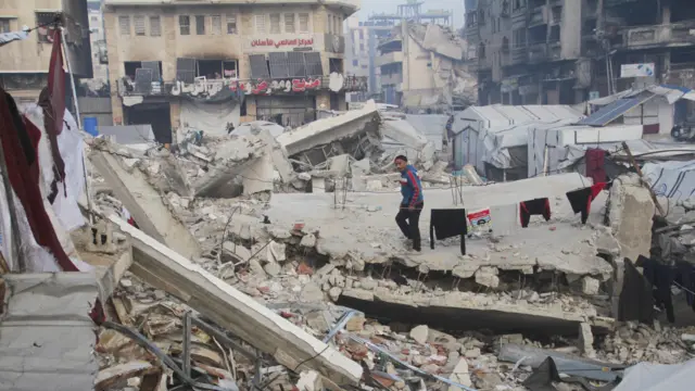 الدمار في غزة>