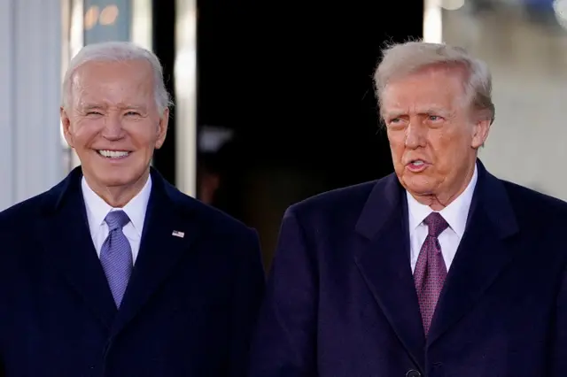 Biden e Trump no dia da posse