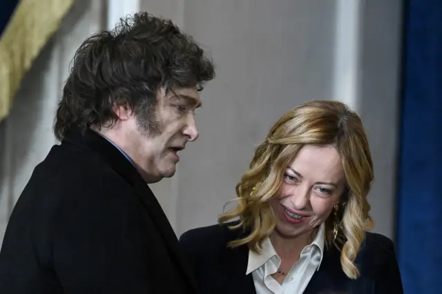 Хав'єр Мілеї та Джорджія Мелоні