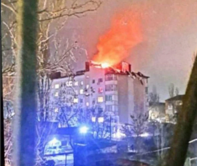 горящий дом в Николаеве