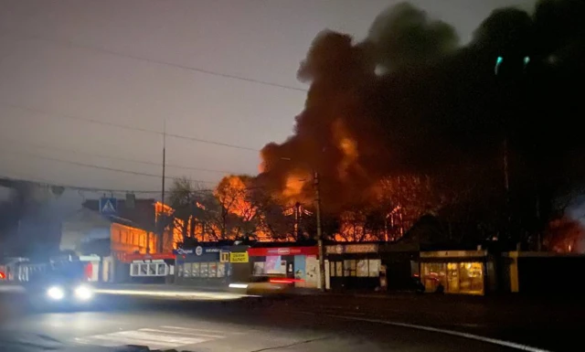 пожар в Запорожье