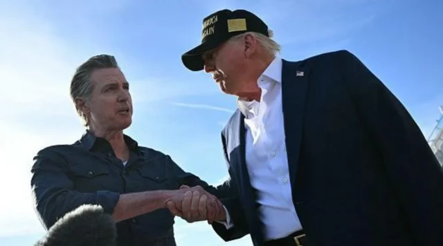 Onyeisiala Donald Trump na Gọvanọ Gavin Newsom