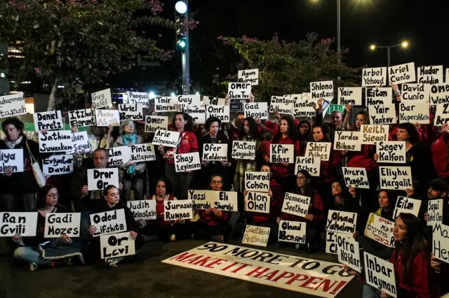 مظاهرة في تل أبيب للمطالبة بعودة باقي الرهائن الإسرائيليين من غزة