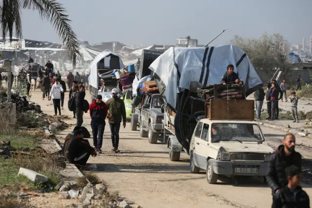 عودة النازحين إلى شمال قطاع غزة عقب انسحاب الجيش الإسرائيلي من محور نتساريم